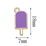 20pcs Ice Cream Enamel Pendant Jewelry Set Multicolor DIY Charms