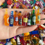 10pcs Mixed Resin Wine Bottle Charms for DIY Jewelry Making
