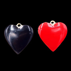 8pcs Red Heart Friendship Pendant Necklace Earring DIY Charms Jewelry Making