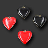 8pcs Red Heart Friendship Pendant Necklace Earring DIY Charms Jewelry Making