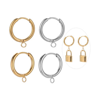 10pcs Stainless Steel Earring Hooks for Jewelry Making