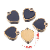 5pcs Stainless Steel Heart Boho Enamel Earring Charms Dangles Pendant