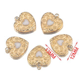 5pcs Stainless Steel Heart Boho Enamel Earring Charms Dangles Pendant