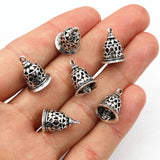 10pcs Antique Bronze/Silver Bell Charm Pendants 15x12mm Necklace Findings