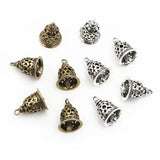 10pcs Antique Bronze/Silver Bell Charm Pendants 15x12mm Necklace Findings