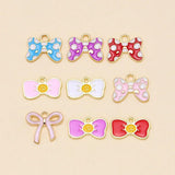 30Pcs Mixed Style Enamel Bowknot Charms for Jewelry Making DIY Accessories