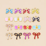 30Pcs Mixed Style Enamel Bowknot Charms for Jewelry Making DIY Accessories