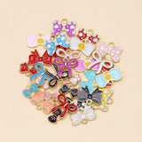 30Pcs Mixed Style Enamel Bowknot Charms for Jewelry Making DIY Accessories