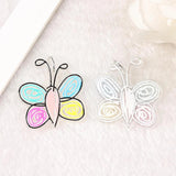 8Pcs Butterfly Charms Acrylic Animal Pendant Colorful Jewelry Findings DIY