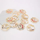 10pcs/Lot Koi Fish Deer Cat Enamel Charms DIY Bag Earring Necklace Pendant