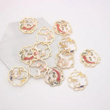 10pcs/Lot Koi Fish Deer Cat Enamel Charms DIY Bag Earring Necklace Pendant