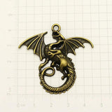 Silver Fly Dragon Fairy Tale Charms for DIY Jewelry