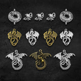 Silver Fly Dragon Fairy Tale Charms for DIY Jewelry