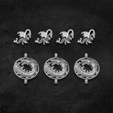 Silver Fly Dragon Fairy Tale Charms for DIY Jewelry