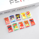 Mini Potato Chips Snack Bag Resin Charms for DIY Jewelry Making