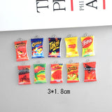 Mini Potato Chips Snack Bag Resin Charms for DIY Jewelry Making