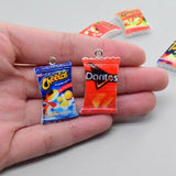 Mini Potato Chips Snack Bag Resin Charms for DIY Jewelry Making