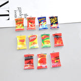 Mini Potato Chips Snack Bag Resin Charms for DIY Jewelry Making