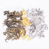 50g Hot Metal Horse Mixed Charm Pendant Antique Bronze DIY Jewelry Making