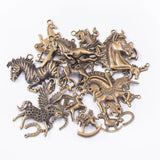 50g Hot Metal Horse Mixed Charm Pendant Antique Bronze DIY Jewelry Making