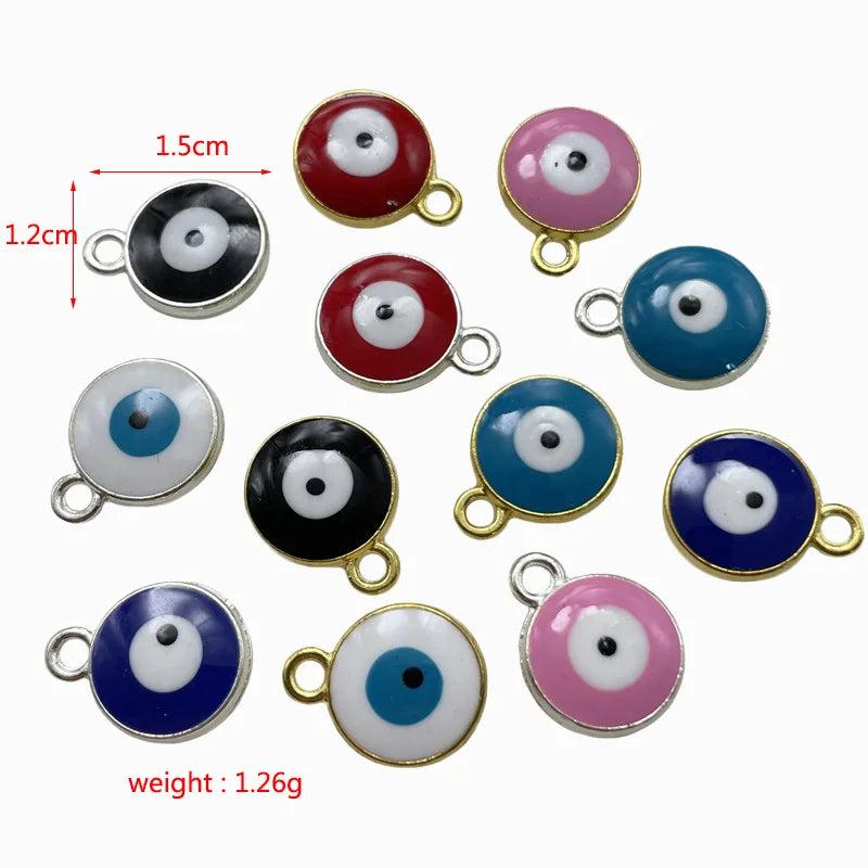 10pcs 12*15 Pink Red Evil Eye Pendant Jewelry DIY Accessories