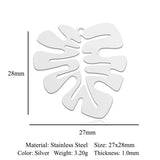 5pcs Stainless Steel Leaves Cactus Charm Pendant Dandelion Jewelry Finding