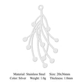 5pcs Stainless Steel Leaves Cactus Charm Pendant Dandelion Jewelry Finding