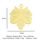 5pcs Stainless Steel Leaves Cactus Charm Pendant Dandelion Jewelry Finding