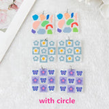 6 Pcs Flower Acrylic Charms Butterfly Pendant Earring Keychain Necklace Diy