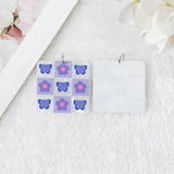 6 Pcs Flower Acrylic Charms Butterfly Pendant Earring Keychain Necklace Diy