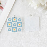 6 Pcs Flower Acrylic Charms Butterfly Pendant Earring Keychain Necklace Diy