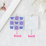 6 Pcs Flower Acrylic Charms Butterfly Pendant Earring Keychain Necklace Diy