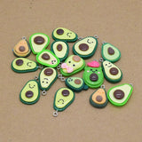 Avocado Resin Charms Couple Fruit Pendant - DIY Earring Keychain Making