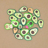 Avocado Resin Charms Couple Fruit Pendant - DIY Earring Keychain Making