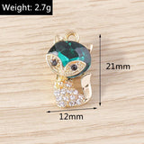 10pcs Cartoon Fox Charms for Jewelry Making DIY Crafts