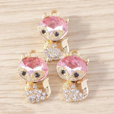 10pcs Cartoon Fox Charms for Jewelry Making DIY Crafts