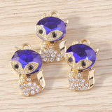 10pcs Cartoon Fox Charms for Jewelry Making DIY Crafts