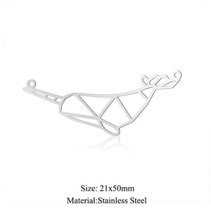 5pcs/lot Stainless Steel DIY Snake Charm Pendant Jewelry Findings