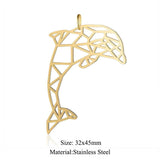5pcs/lot Stainless Steel DIY Snake Charm Pendant Jewelry Findings
