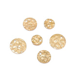 20Pcs Stainless Steel Hammered Embossing Charms for Jewelry Making