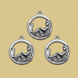 Silver Plated Mermaid Fairy Charms Ocean Pendants DIY Jewelry