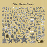 Silver Plated Mermaid Fairy Charms Ocean Pendants DIY Jewelry