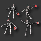 4pcs Enamel Skeleton Models Pendants Hip-hop Jewelry DIY Charms