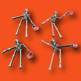 4pcs Enamel Skeleton Models Pendants Hip-hop Jewelry DIY Charms