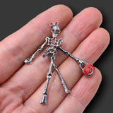 4pcs Enamel Skeleton Models Pendants Hip-hop Jewelry DIY Charms