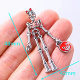 4pcs Enamel Skeleton Models Pendants Hip-hop Jewelry DIY Charms