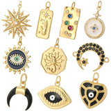 Sun Moon Star Evil Eye Charms for Jewelry Making Heart Accessories