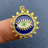 Sun Moon Star Evil Eye Charms for Jewelry Making Heart Accessories