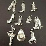 Charm Cowboy Boots Hat Skates Dance Shoes Girls Necklace Pendant