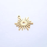 5pcs Stainless Steel Sun Star Pendants Flowers Charms DIY Jewelry